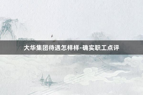 大华集团待遇怎样样-确实职工点评