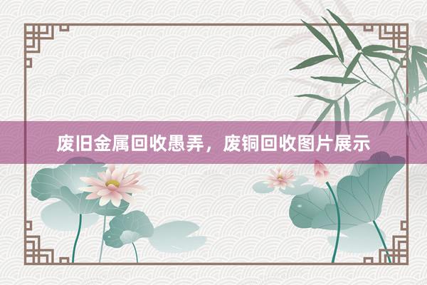 废旧金属回收愚弄，废铜回收图片展示